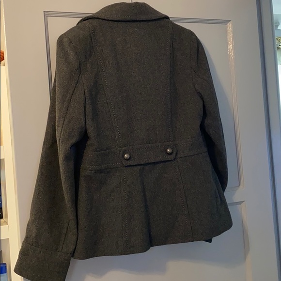 Grey wool pea coat - Picture 5 of 5